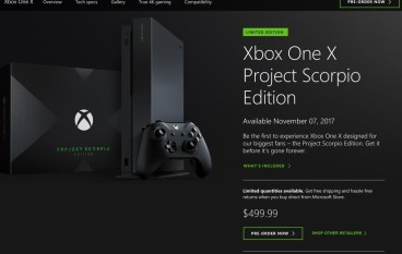 XboxOneXProjectScorpio版本美国抢先预订