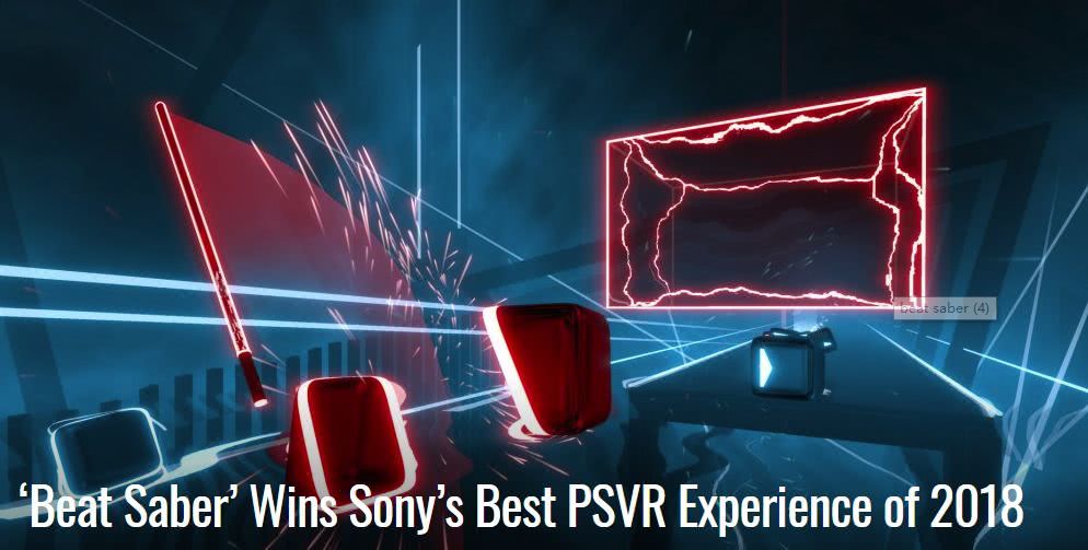 BeatSaber获得索粉票选年度最佳PSVR游戏