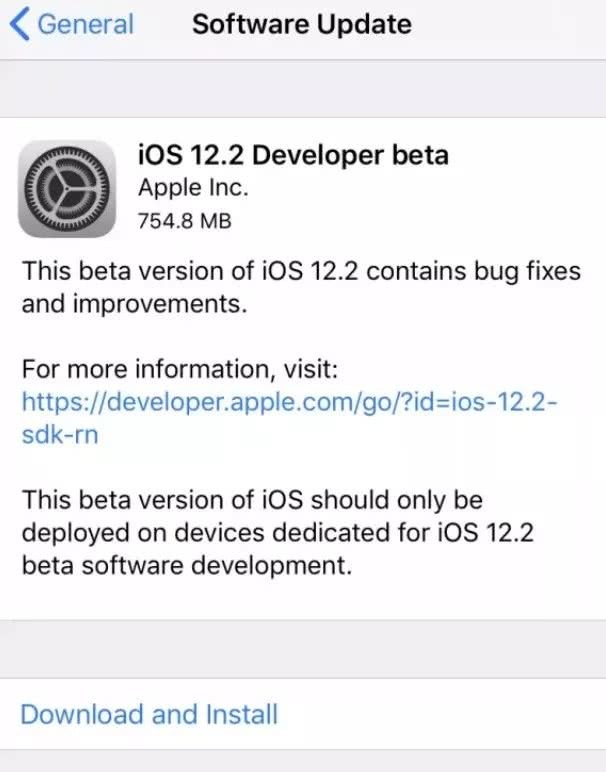 iOS12.2首个测试版发布，苹果春季新品实锤