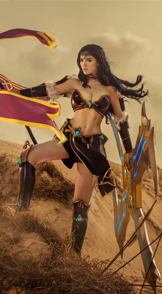 英雄联盟战争女神·希维尔cosplay你无法使沙漠驯服