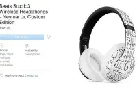 苹果将推出内马尔定制版无线头戴式耳机售价349.95美元