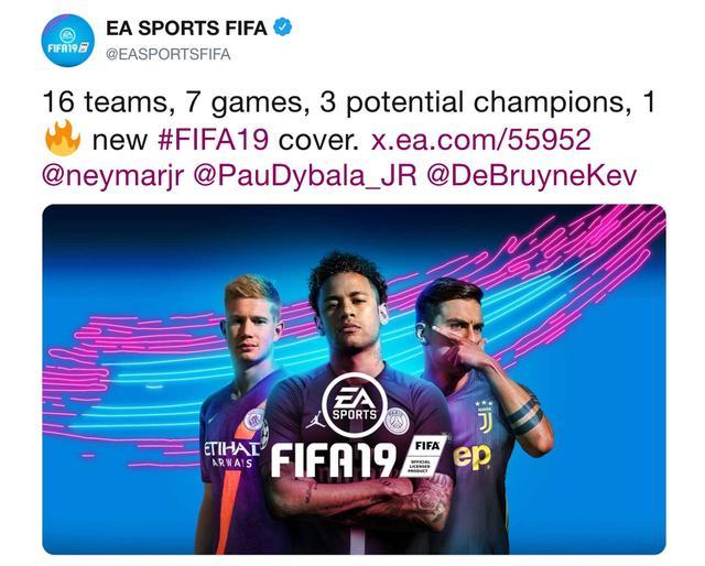 《FIFA19》欧冠版全新封面公布三大90后巨星上阵