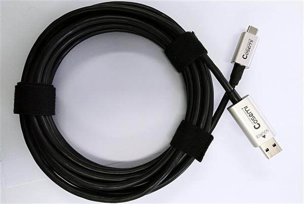 首款USB3.1有源光纤数据线诞生：传输距离达50米