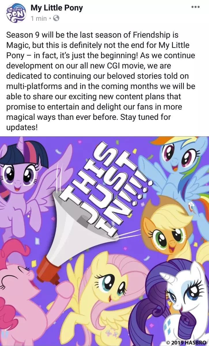 《彩虹小马》动画将于第九季完结2021年推出电影