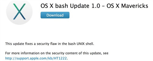 苹果发布更新包意在修复Shellshock安全漏洞